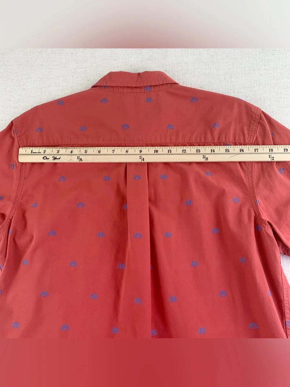 The North Face Men's short sleeve embroidered button up shirt cotton size M